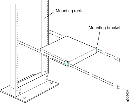 Installing the Front-Mounted Router in the Rack