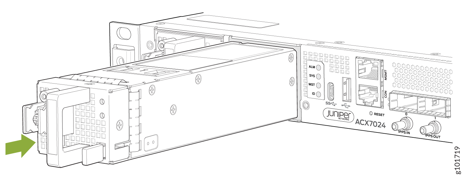 Install a DC PSM in an ACX7024 or ACX7024X Router