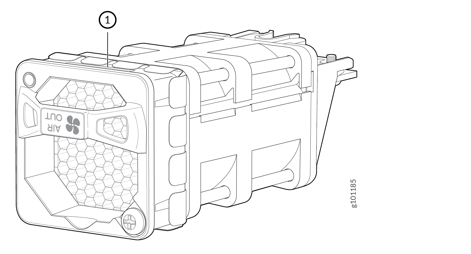 ACX7100-32C Fan Module Serial Number Location