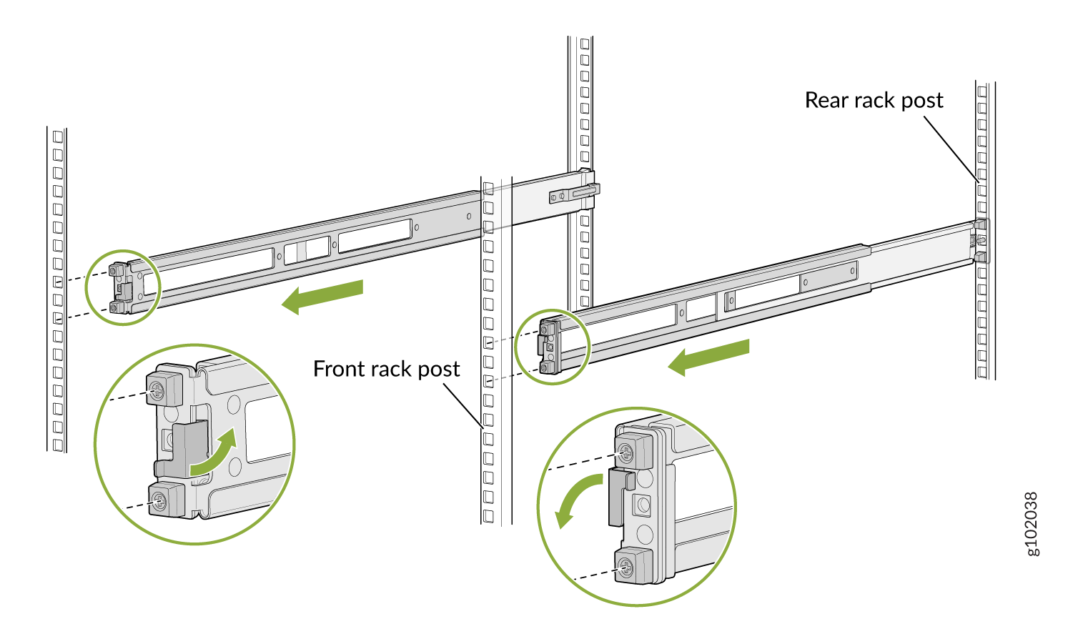 Install the Front Mounting Rails