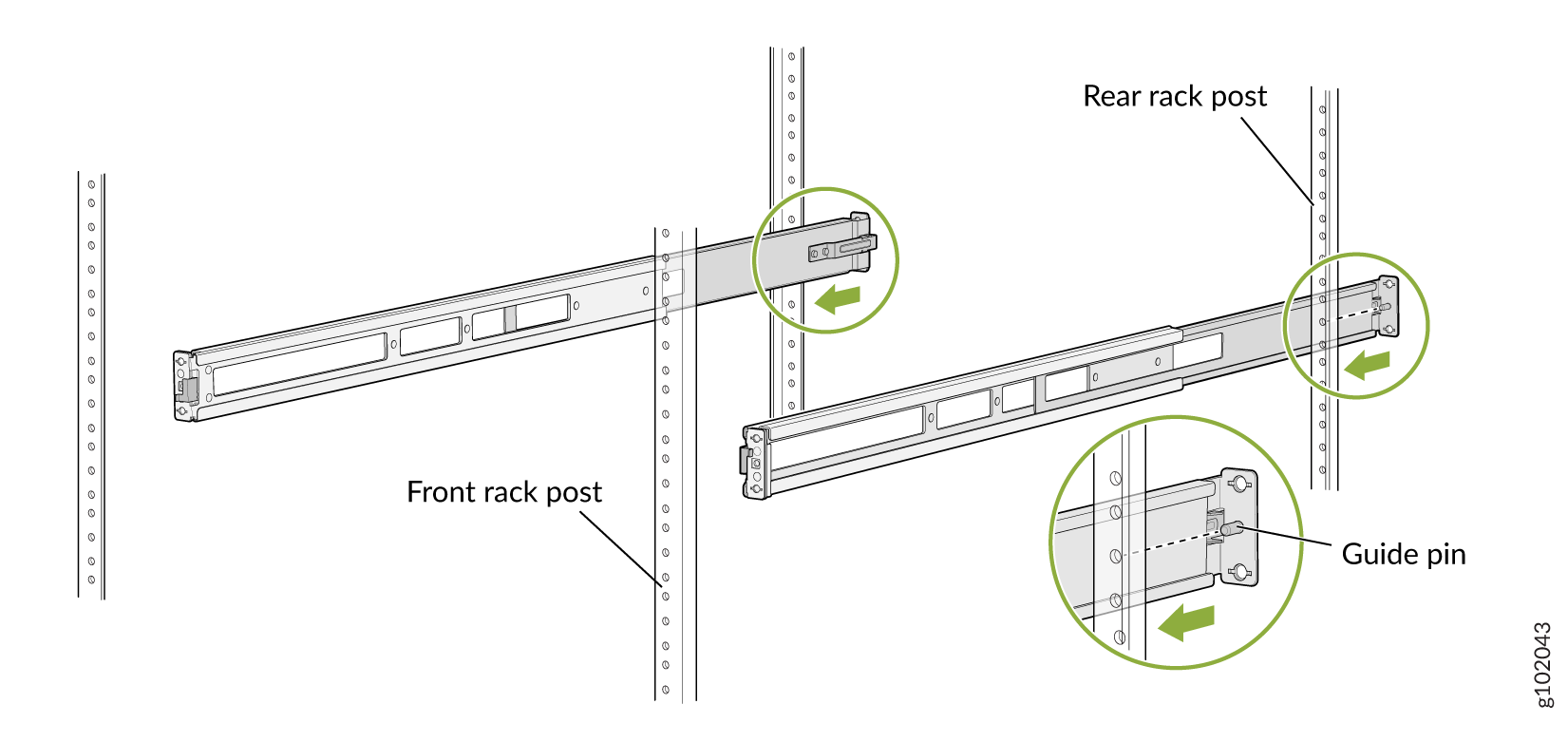 Install the Rear Floating Rails