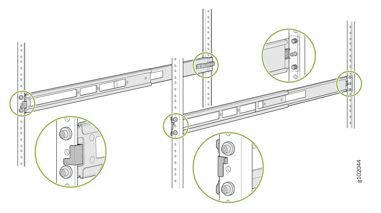 Mounting Rails Installed and Secured