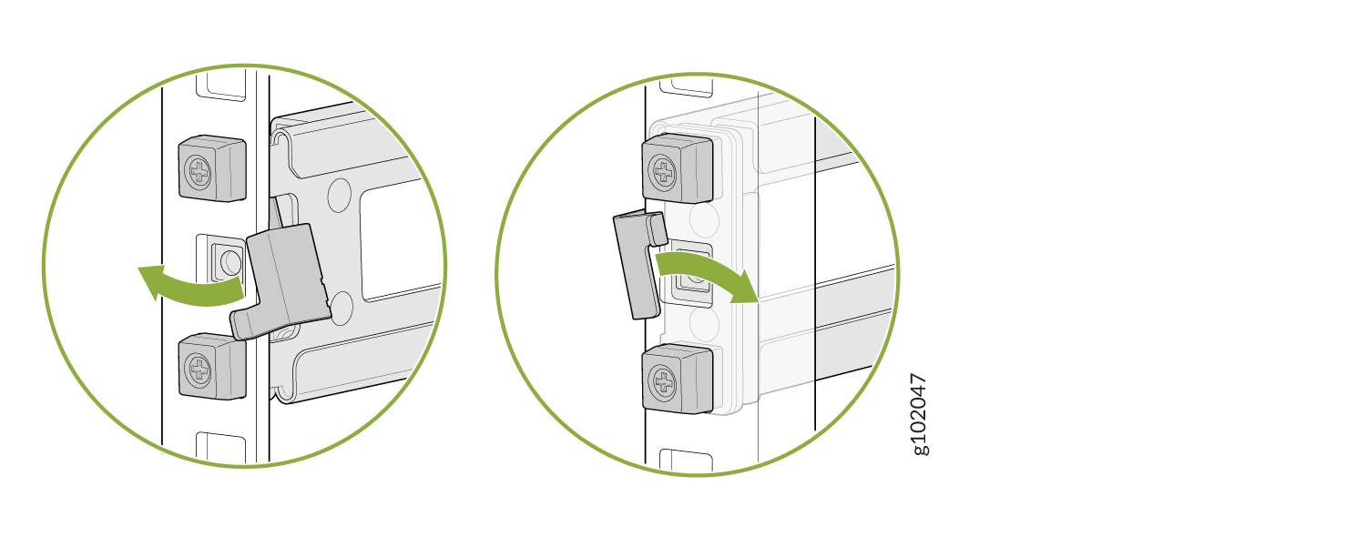 Front Mounting Rails Lock Latch