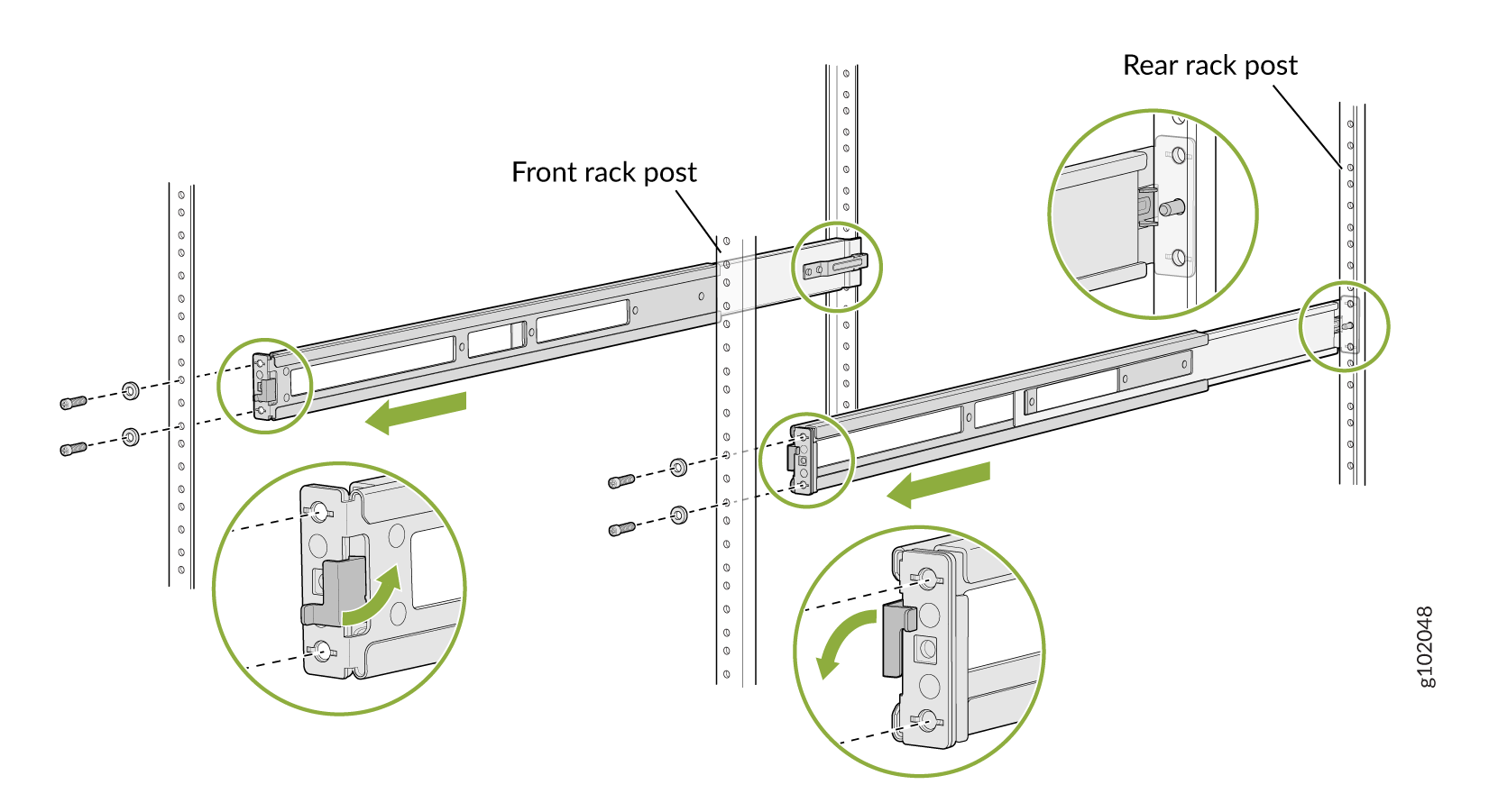 Install the Front Mounting Rails