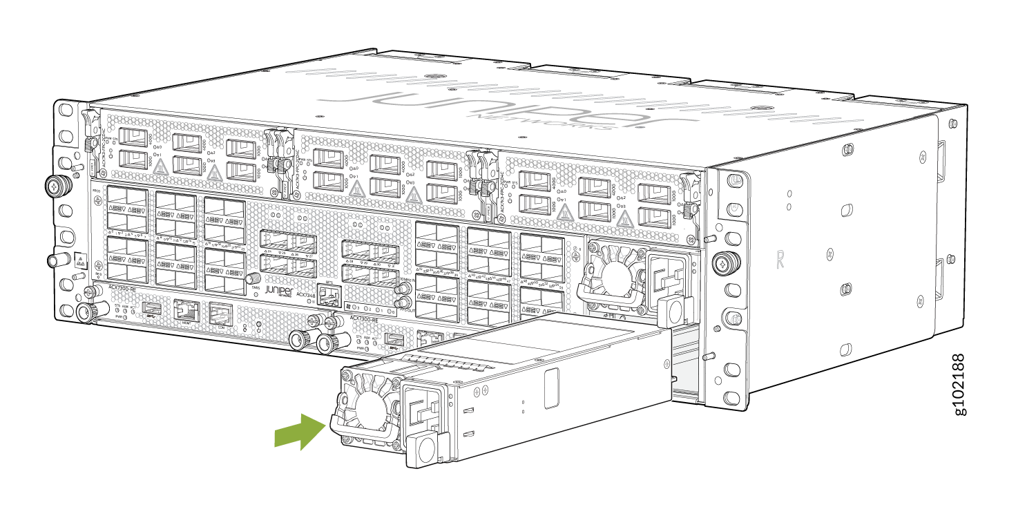 Install an AC PSM in an ACX7348 Router