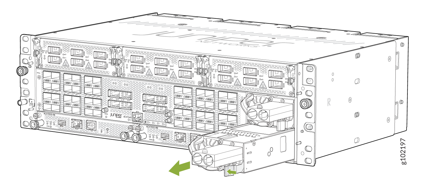 Remove a DC PSM from an ACX7348 Router