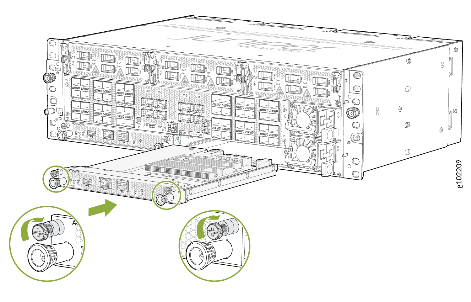 Install a Routing Engine in the ACX7348 Router