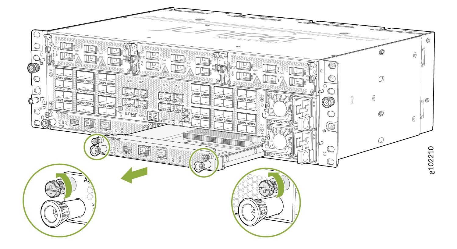 Remove a Routing Engine from the ACX7348 Router