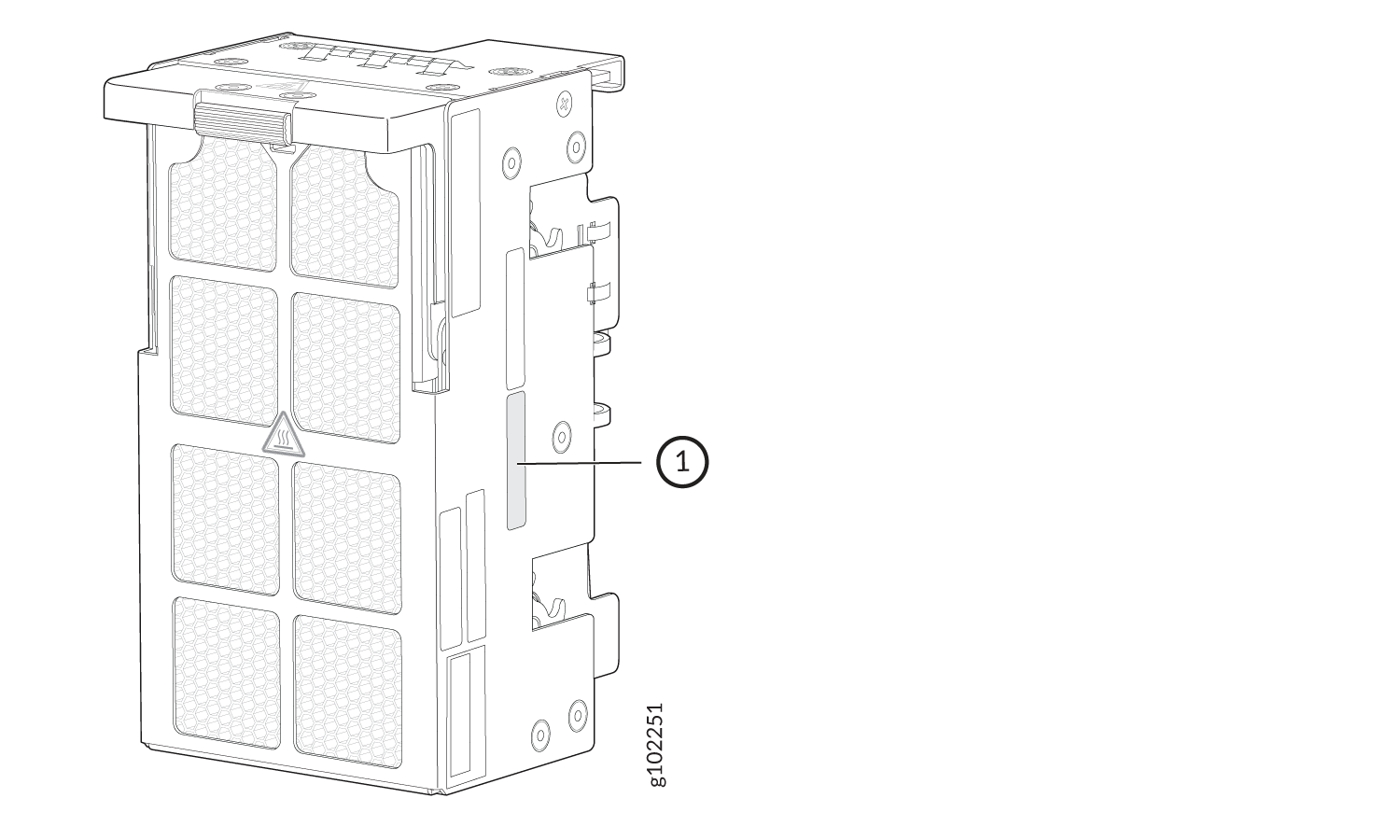 ACX7348 Fan Tray Serial Number Label