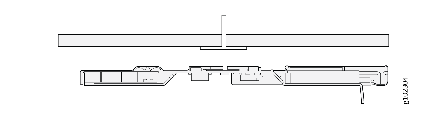 Attach the Mounting Bracket (APBR-U) to a 9/16-in. or 15/16-in. T-Bar