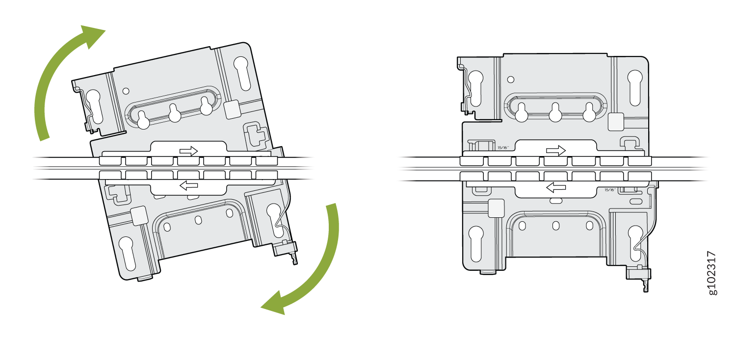 Attach the APBR-U Mounting Bracket to the ADPR-ADP-CR9 Adapter