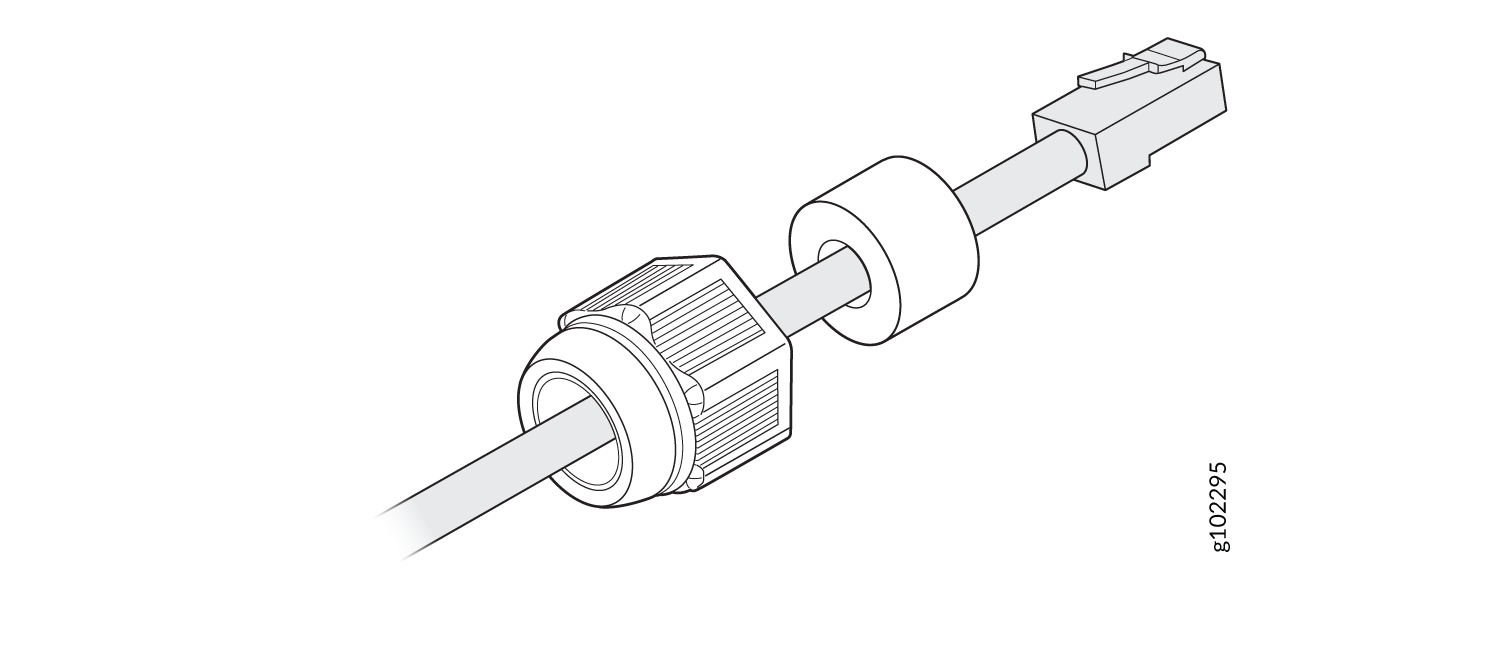 Insert the RJ-45 Cable Through the Nut and the Seal of the Cable Gland