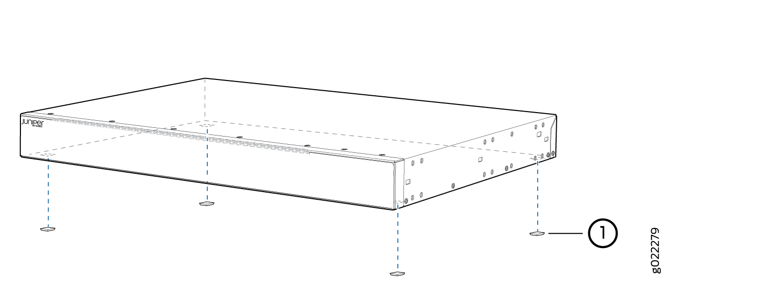 Attaching Rubber Feet to a Switch Chassis