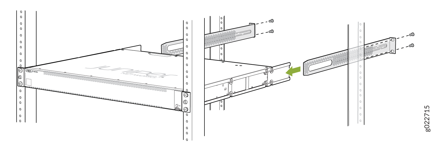 Sliding the Rear-Mounting Blades into the Side Mounting Rails