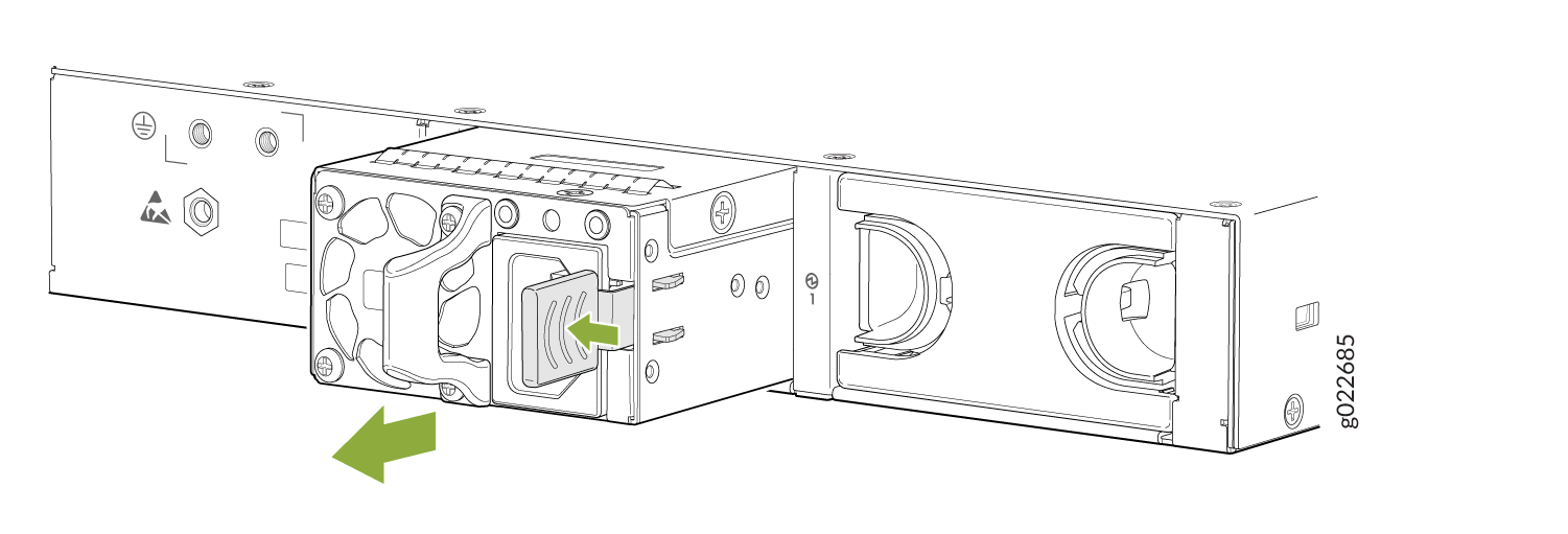 Remove an AC Power Supply from an EX4100 Switch