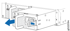 Removing an AC Power Supply from an EX4300 Switch