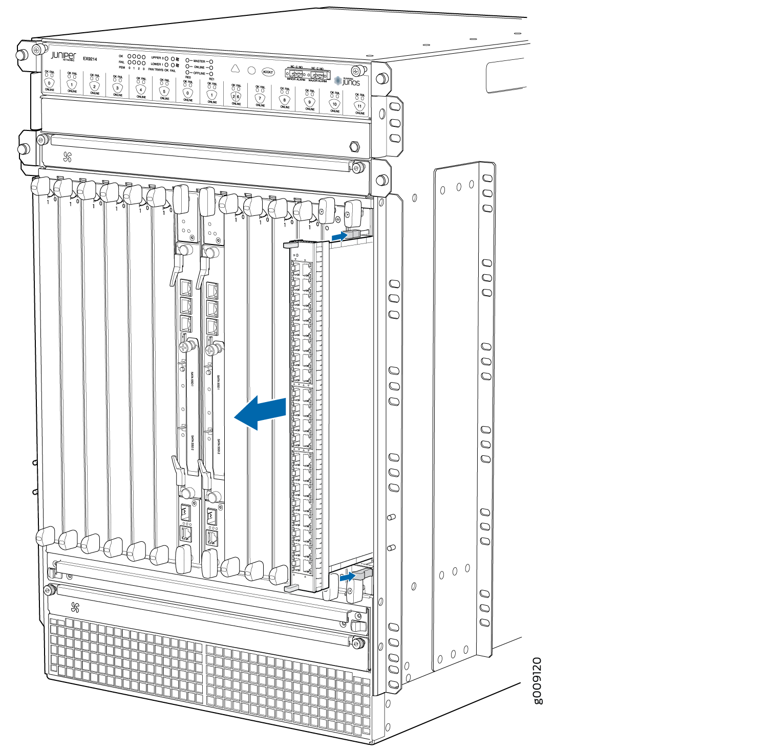 Removing an EX9200-40T-MIC