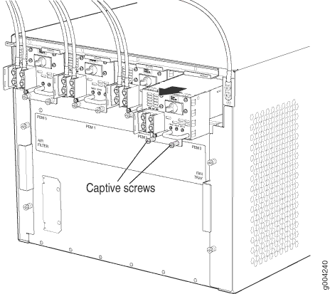 Removing a DC Power Supply from an EX9208 Switch