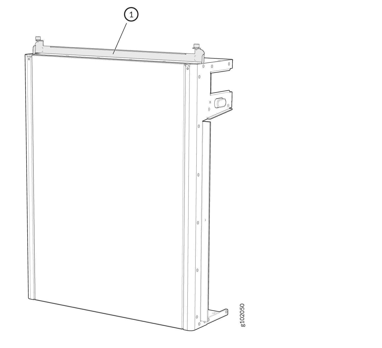 Air Filter Frame in an MX10008 Front Door