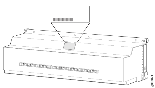 DC Power Distribution Module (-48 V) Serial Number Label