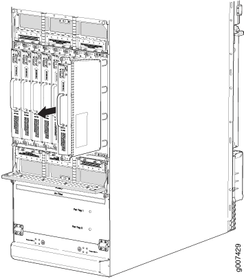 Removing a DC Power Supply Module (-48 V) Before Installing the MX2000 Router