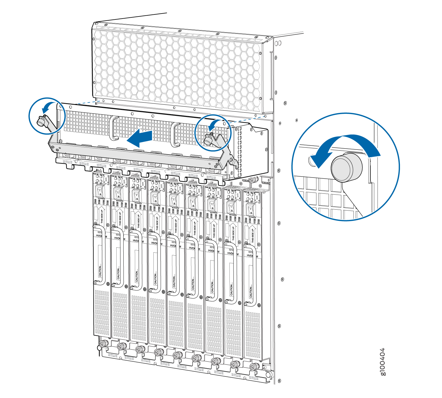 Removing a DC PDM (240 V China) from an MX2000 Router