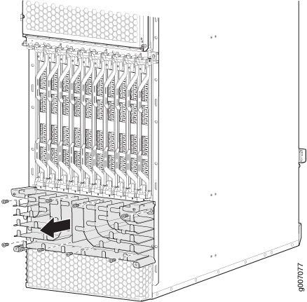 Removing the Standard Lower Cable Manager