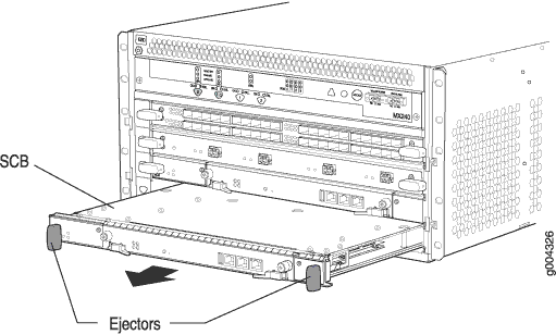 Removing the Switch Control Board from an MX240 Router