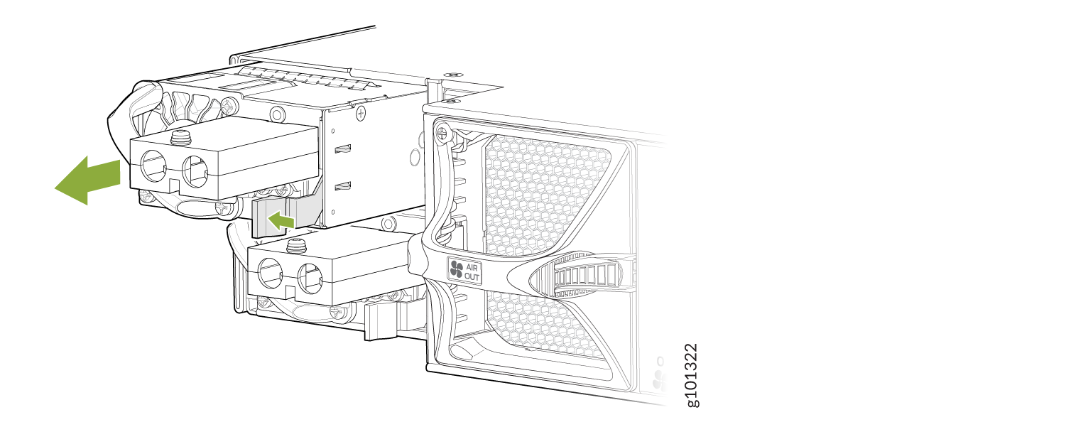 Removing the DC Power Supply from the Chassis