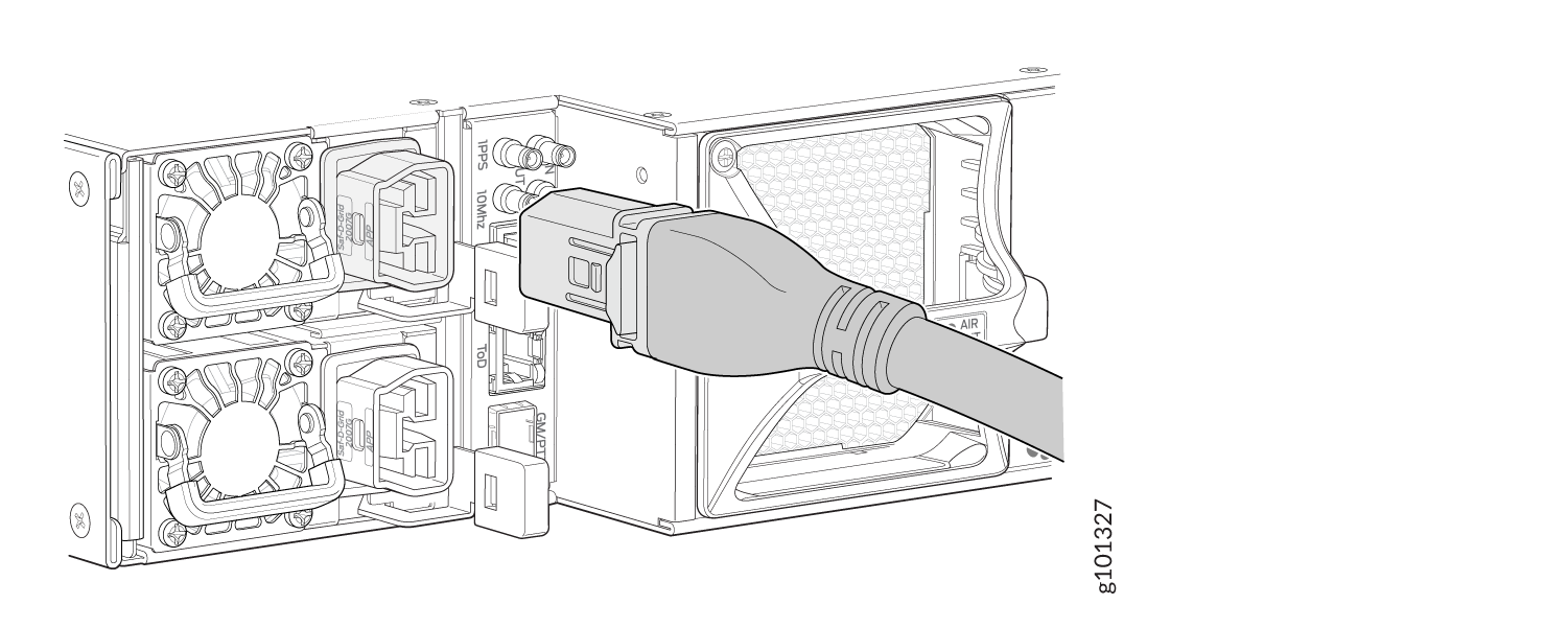 Connecting the HVAC/DC Power Cord