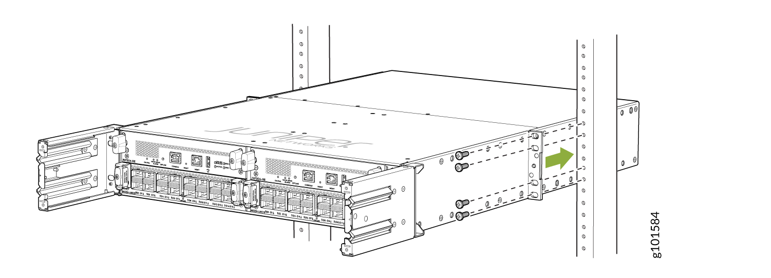 Install the Chassis in the Two-post Rack
