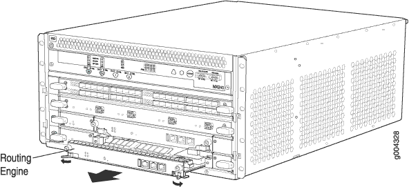 Removing a Routing Engine from an MX240 Router