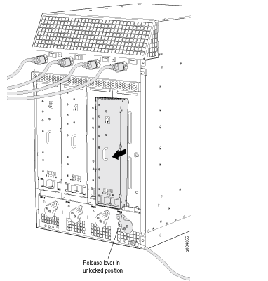 Removing an MX960 AC Power Supply