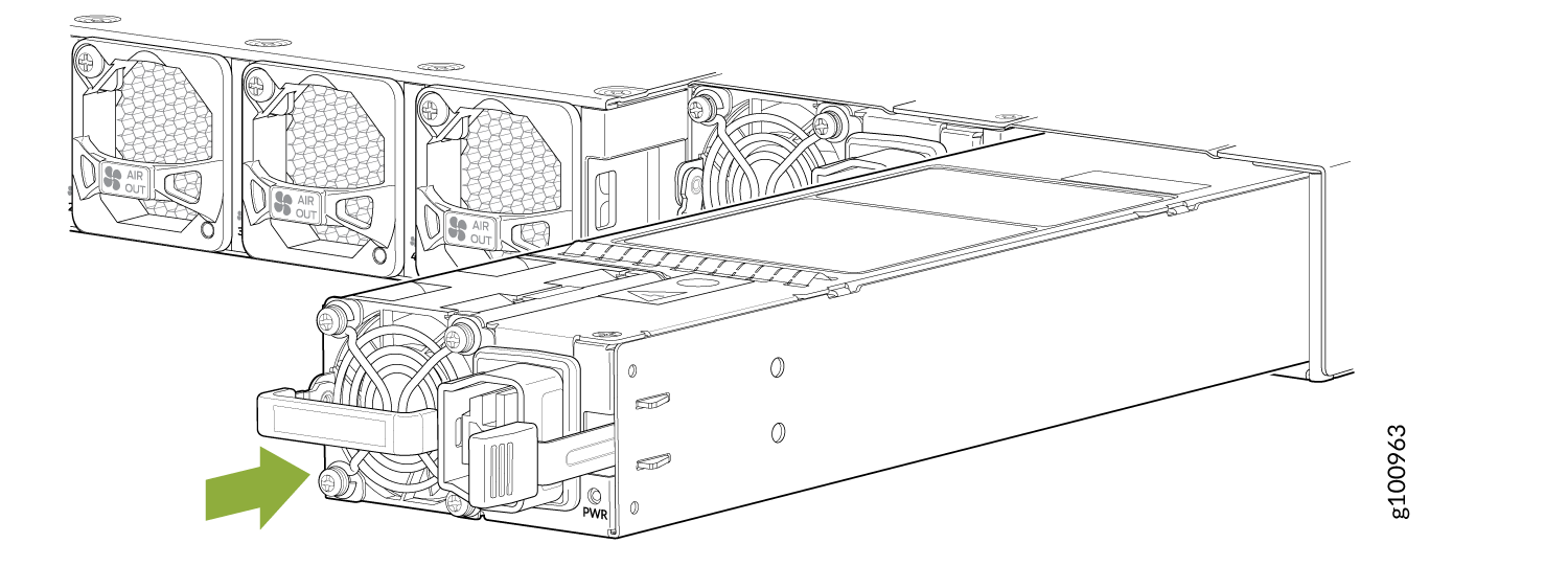 Install a PTX10001-36MR AC/HVDC Power Supply