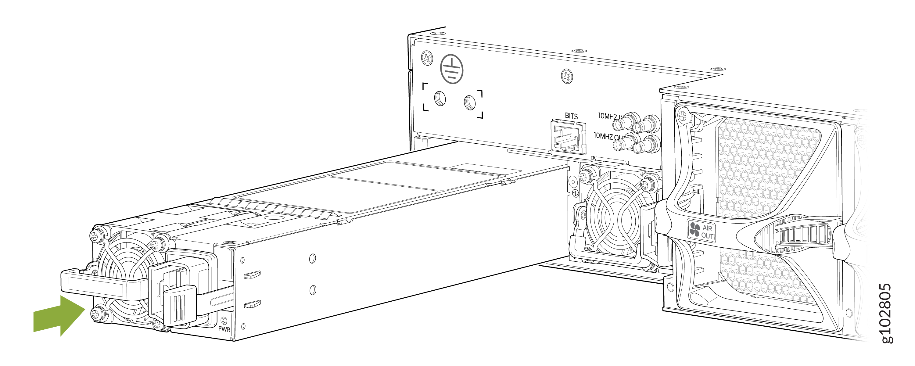 Install an HVAC/HVDC PSU