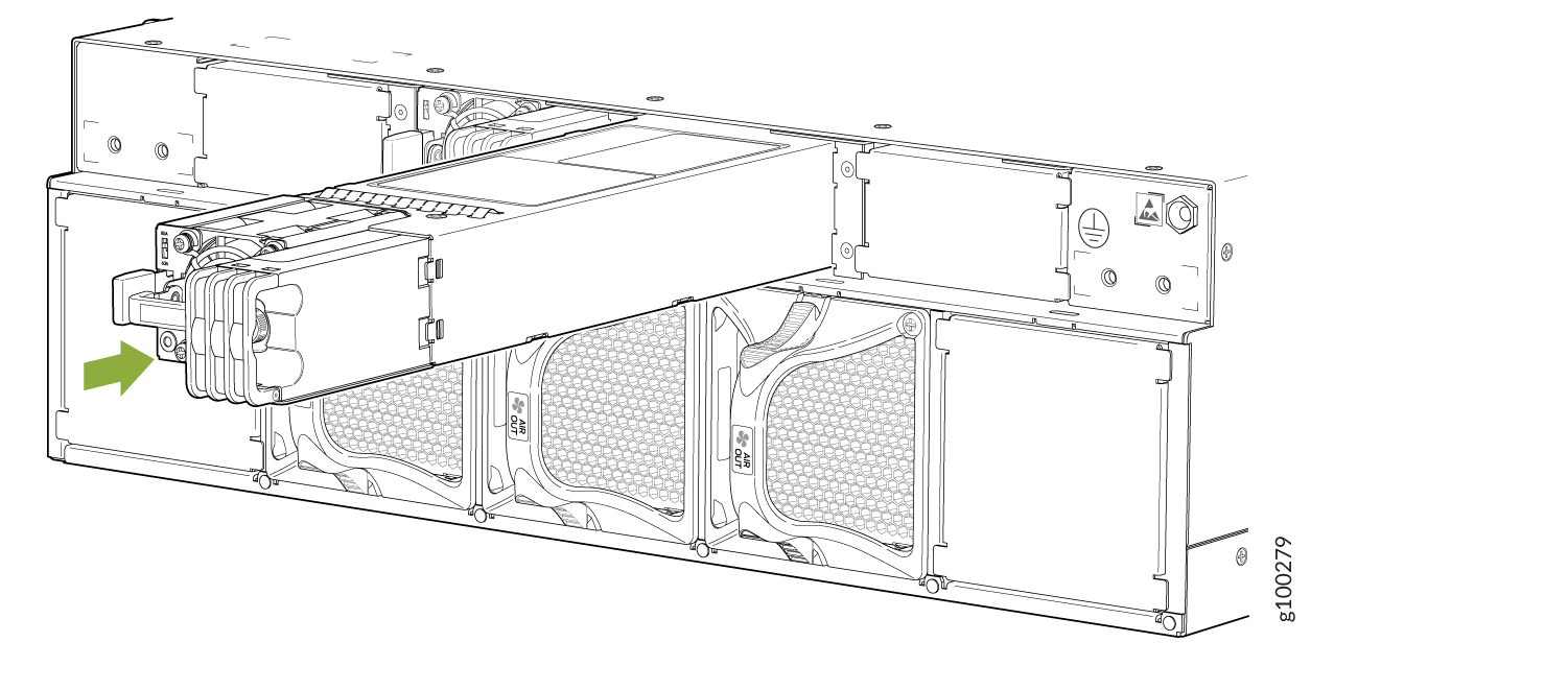 Installing a DC Power Supply (PTX10003-80C)