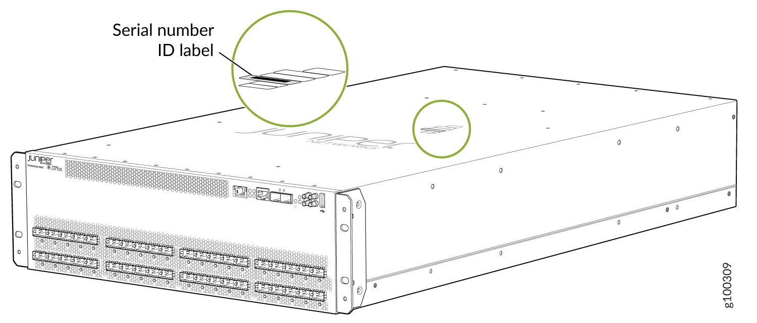 Locating the PTX10003-80C Chassis Serial Number
