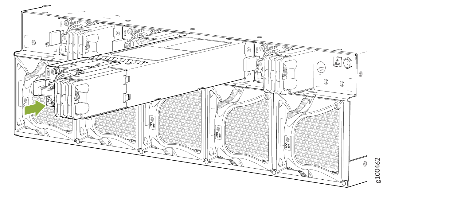 Installing a DC Power Supply (PTX10003-160C)