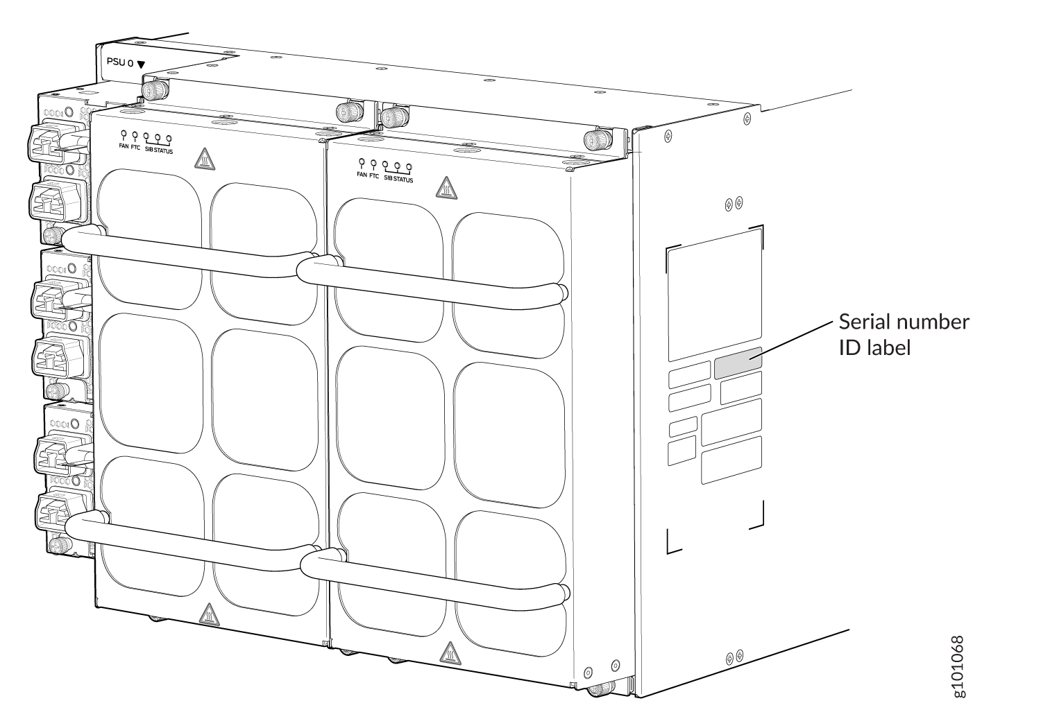 PTX10004 Serial Number Label