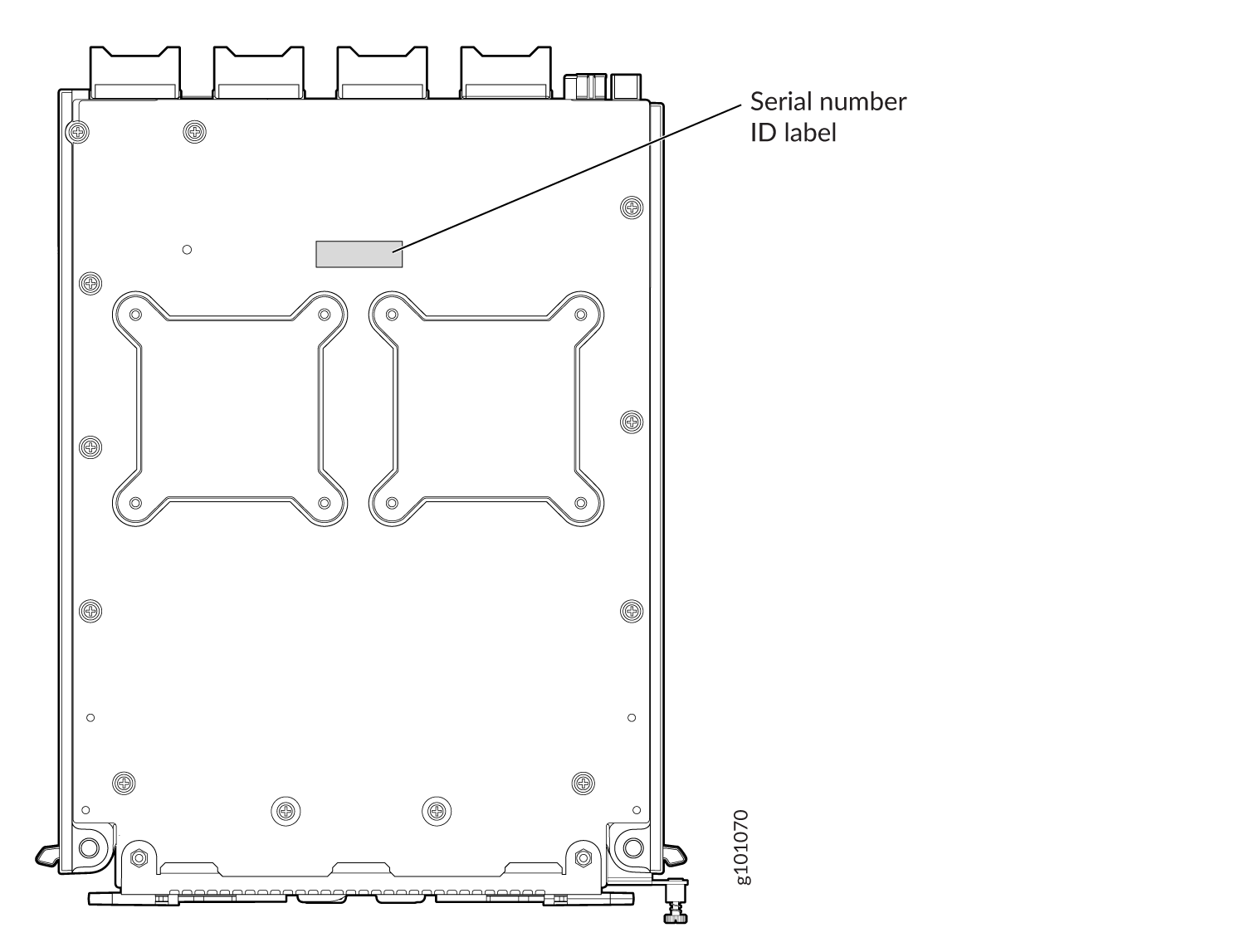 PTX10004 SIB Serial Number Location