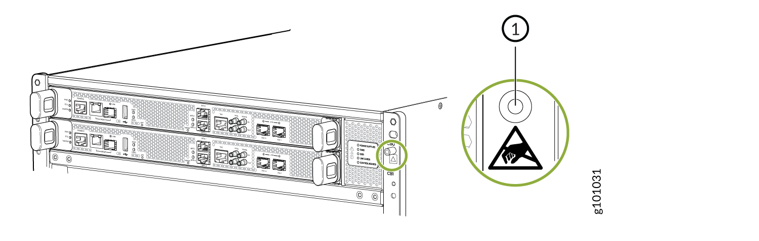 ESD Point on the Front of the Chassis