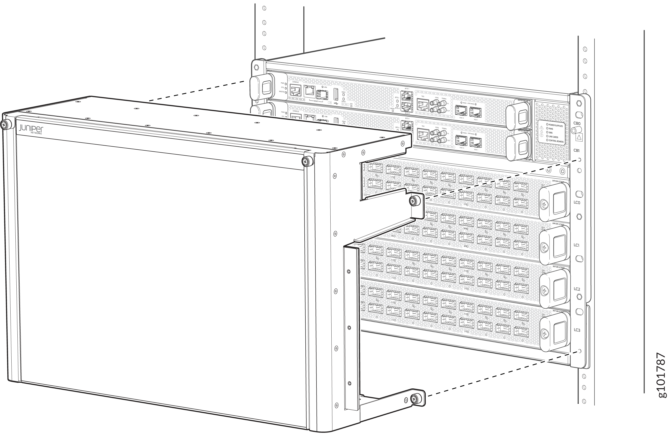 Attach Front Door Using the Captive Screws