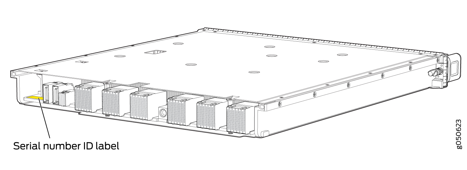 PTX10008 Line Card Serial Number Location