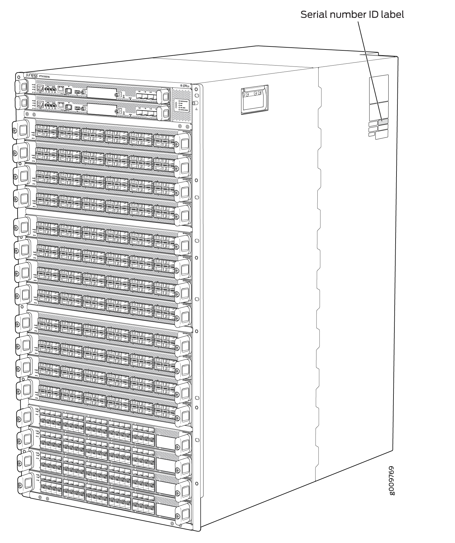 PTX10016 Router Serial Number Label