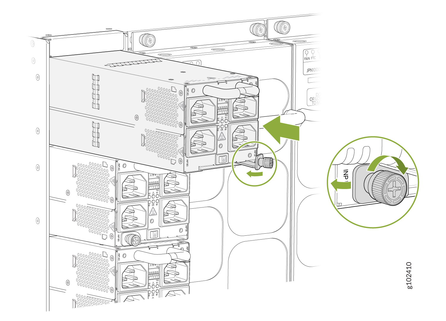 Install a JNP10K-PWR-AC3