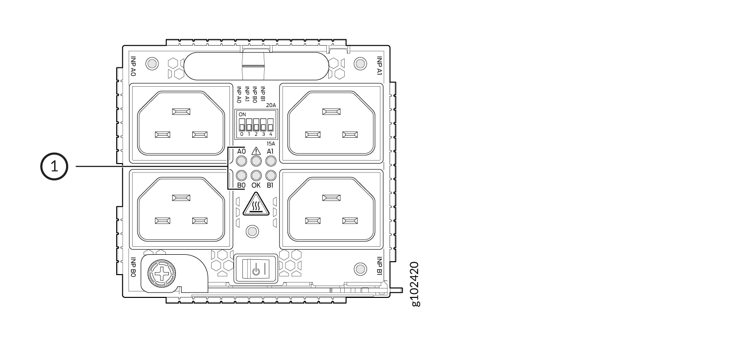 DIP Switches on NP10K-PWR-AC3 Power Supply