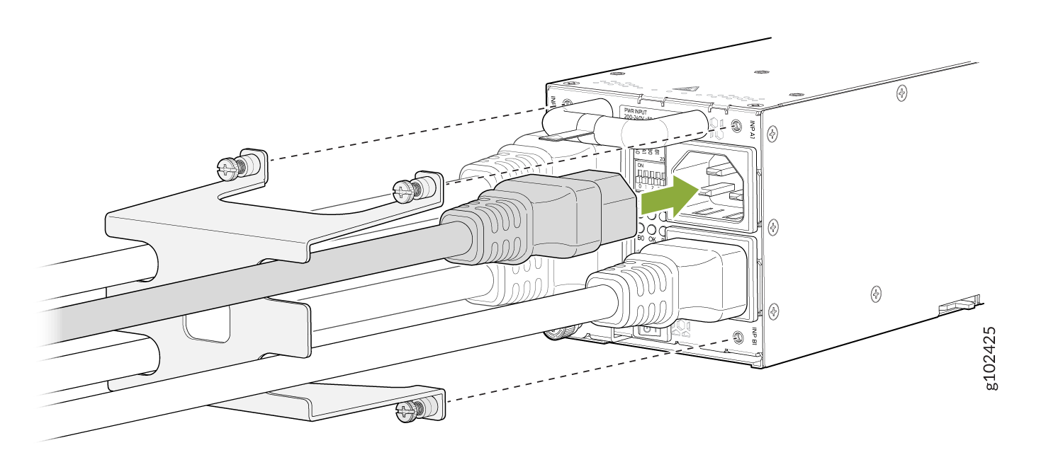 Connecting Straight Power Cords