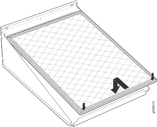 Inserting a Horizontal Fan Tray Air Filter