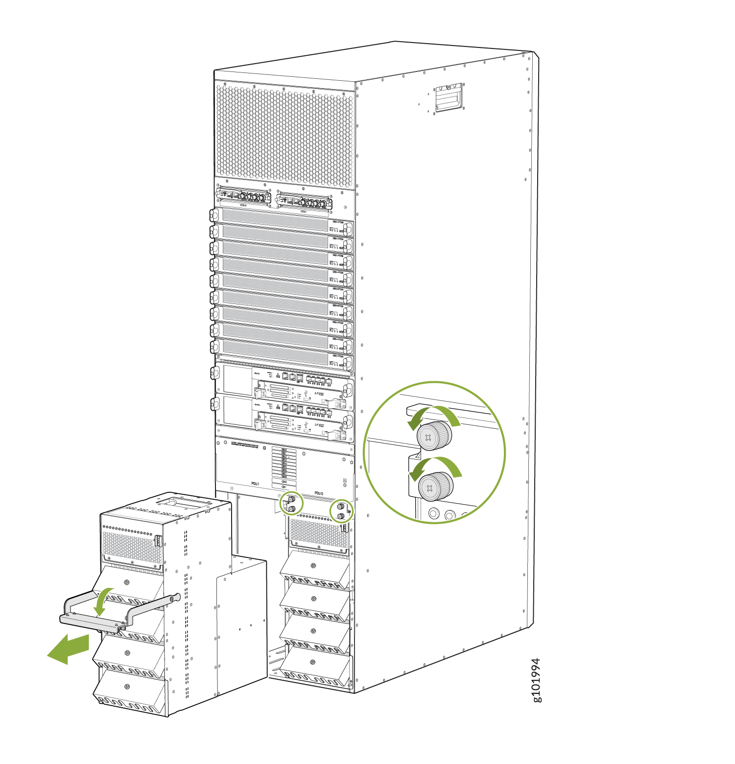 Removing the PDUs