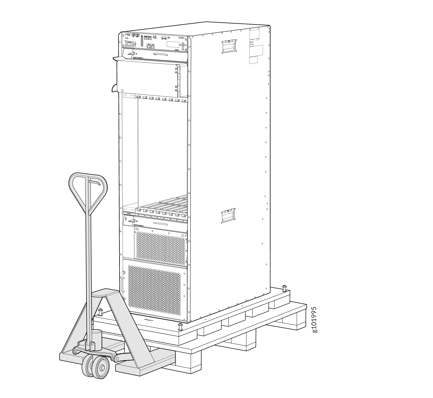 Loading the PTX5000 onto the Pallet Jack